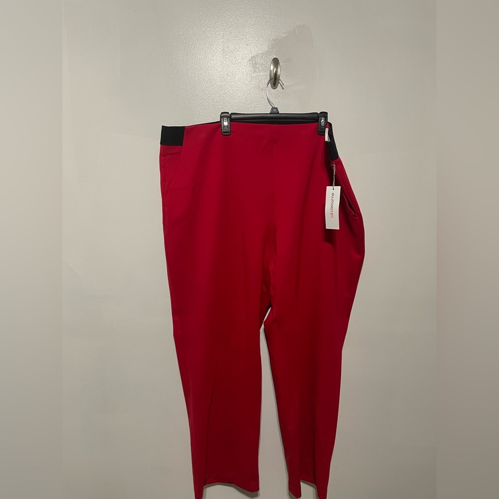 Liz Claiborne red straight-leg size 3x. New With Tags!